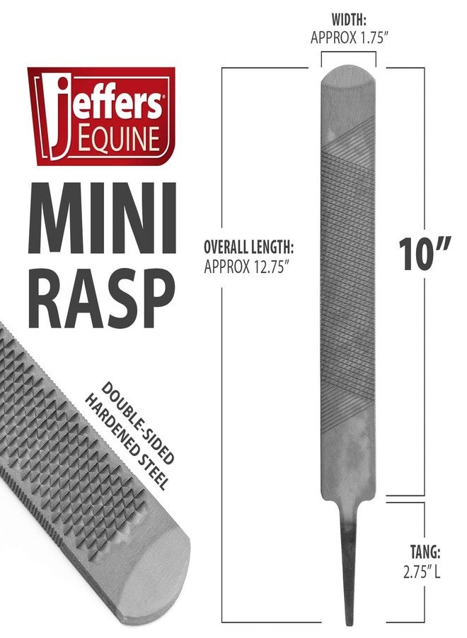 Jeffers Livestock Mini Hoof Rasp for Goats, Sheep, Pony, Mini Horses, Foals - 10" Ergonomic Steel Hoof Trimming Tool with 6 Teeth per Row - One Hand Use, Compact Farrier Hand Rasp - Image 4